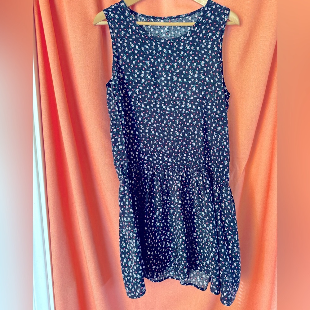 90s Vintage Drop waist dress